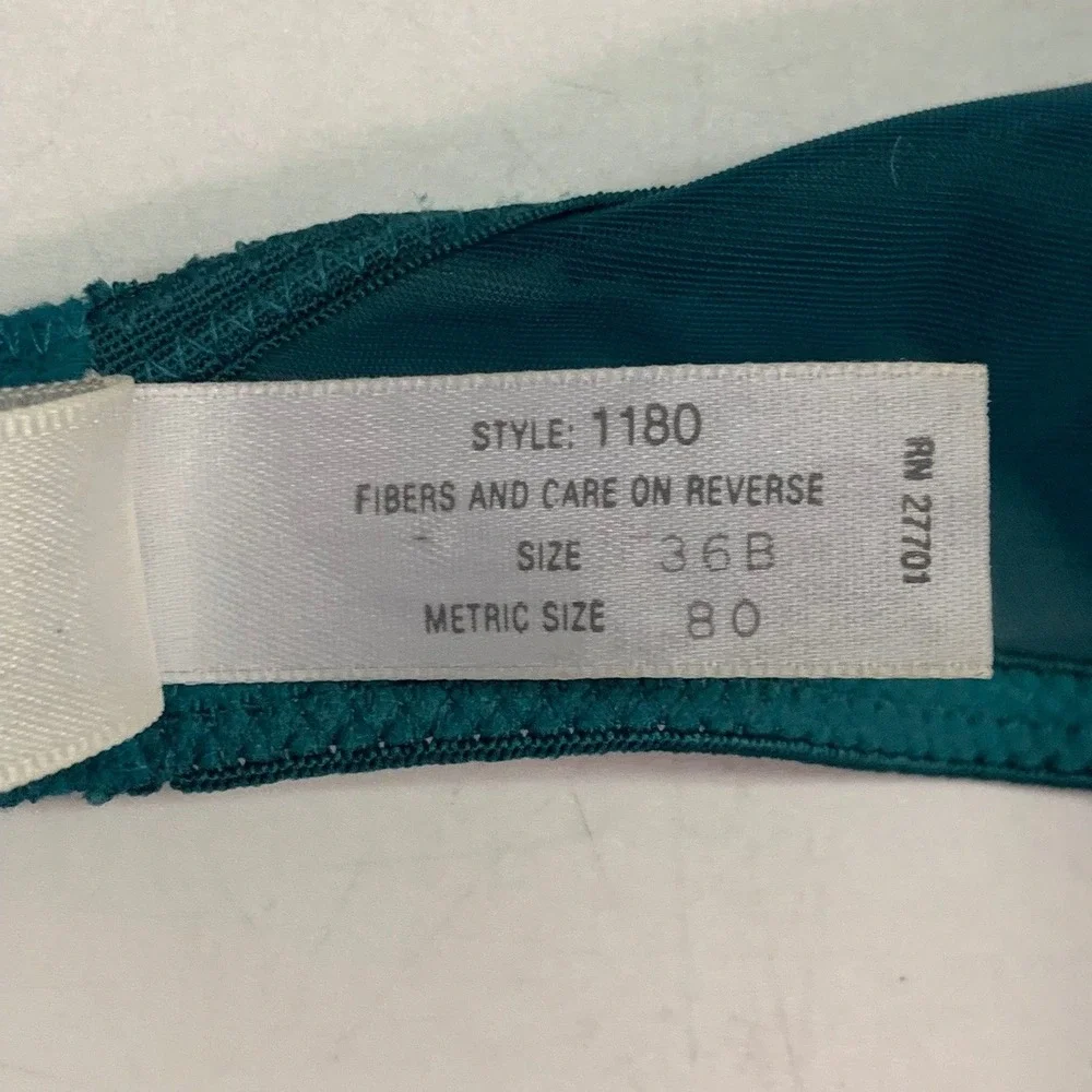 Oscar de la Renta Vintage Floral Lace Underwire Balconette Sheer Mesh Bra SZ 36B